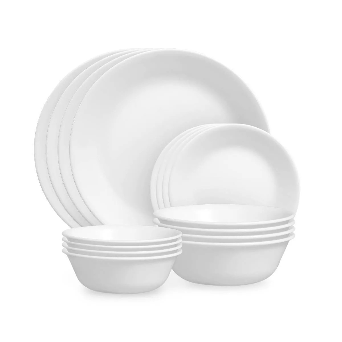 Corelle 16pc Winter Frost White Dinnerware Set: Microwave & Dishwasher Safe, Service for 4, Inclu... | Target