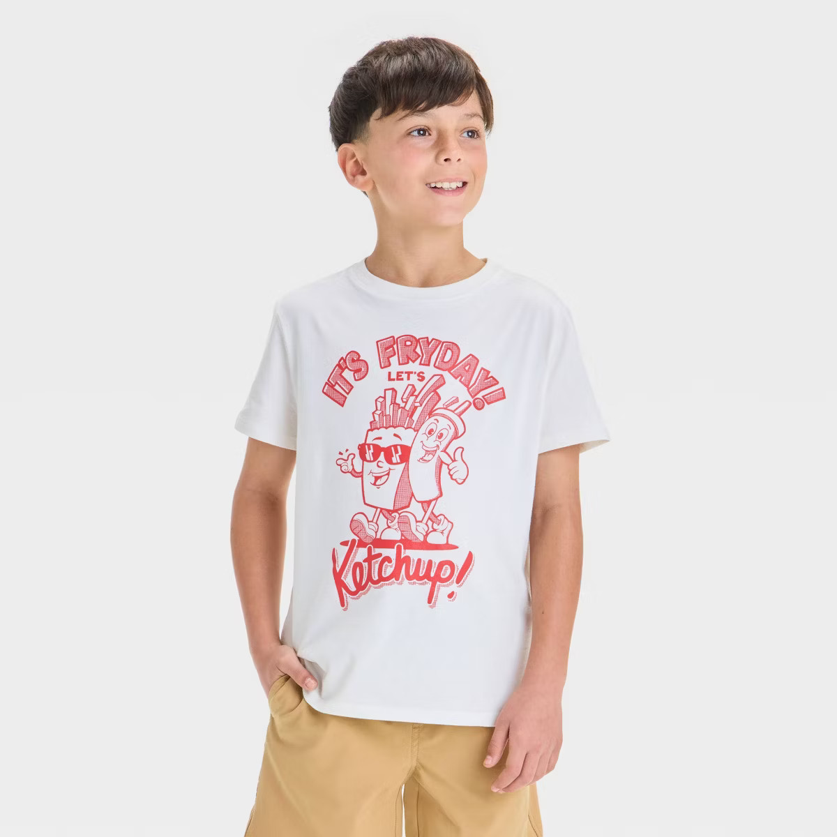 Boys' Short Sleeve 'It's Fryday! Let's Ketchup!' Graphic T-Shirt - Cat & Jack™ | Target