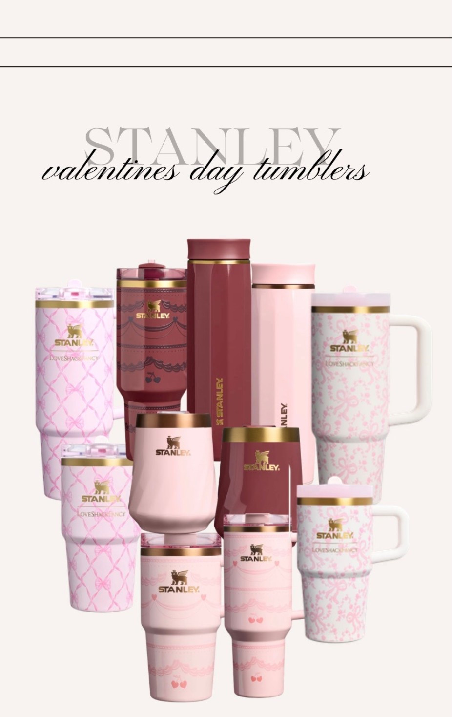 Valentine’s Day new Stanley tumblers — the perfect gift for her, kids, teachers, friends, etc. grab yours before this exclusive collection SELLS OUT! 

#stanley #stanleyvalentine #valentinesday #giftsforher #giftsforteacher #giftforkids #giftforfriends #giftforfamily #giftforteenagers #giftforcoworker #giftforfitnessgirly #giftideas #valentinesdautumblers #tumblers #stanleyvalentinescollection 

#LTKValentine #LTKSeasonal #LTKActive