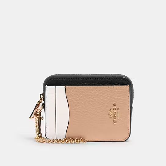 Zip Card Case In Colorblock | Coach Outlet
