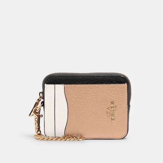 Zip Card Case In Colorblock | Coach Outlet