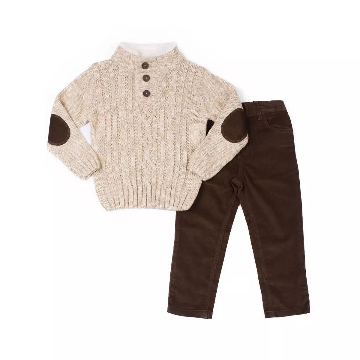 Baby Boy Little Lad Cable Knit Sweater & Corduroy Pants Set | Kohl's
