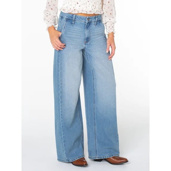 Celebrity Pink Women's and Women's Plus Wide Leg Jeans, Sizes 1-24 | Walmart (US)