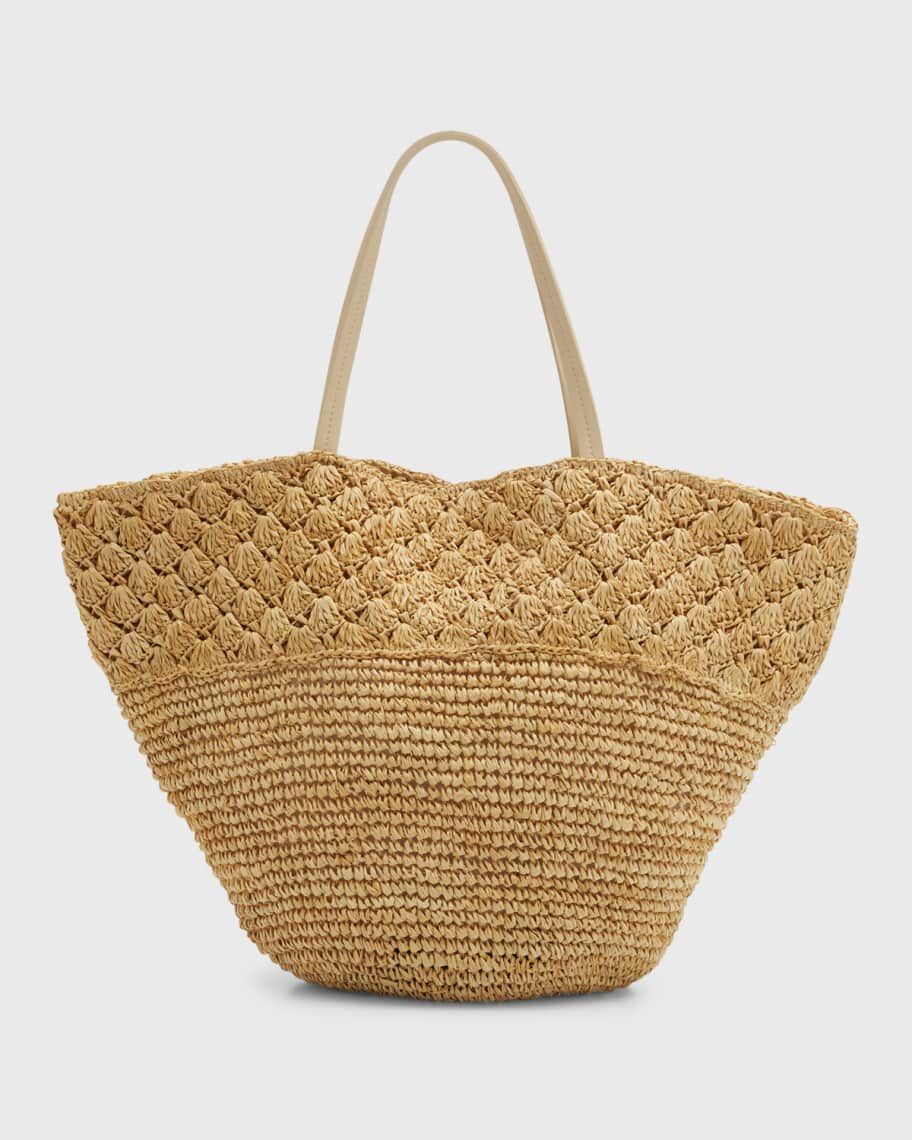 BTB Los Angeles Sera Straw Beach Tote Bag | Neiman Marcus