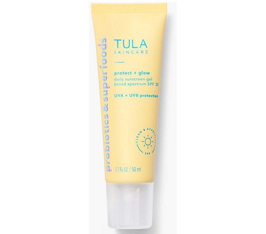 TULA Protect + Glow Daily Sunscreen Gel Broad S pectrum SPF 30 - QVC.com | QVC