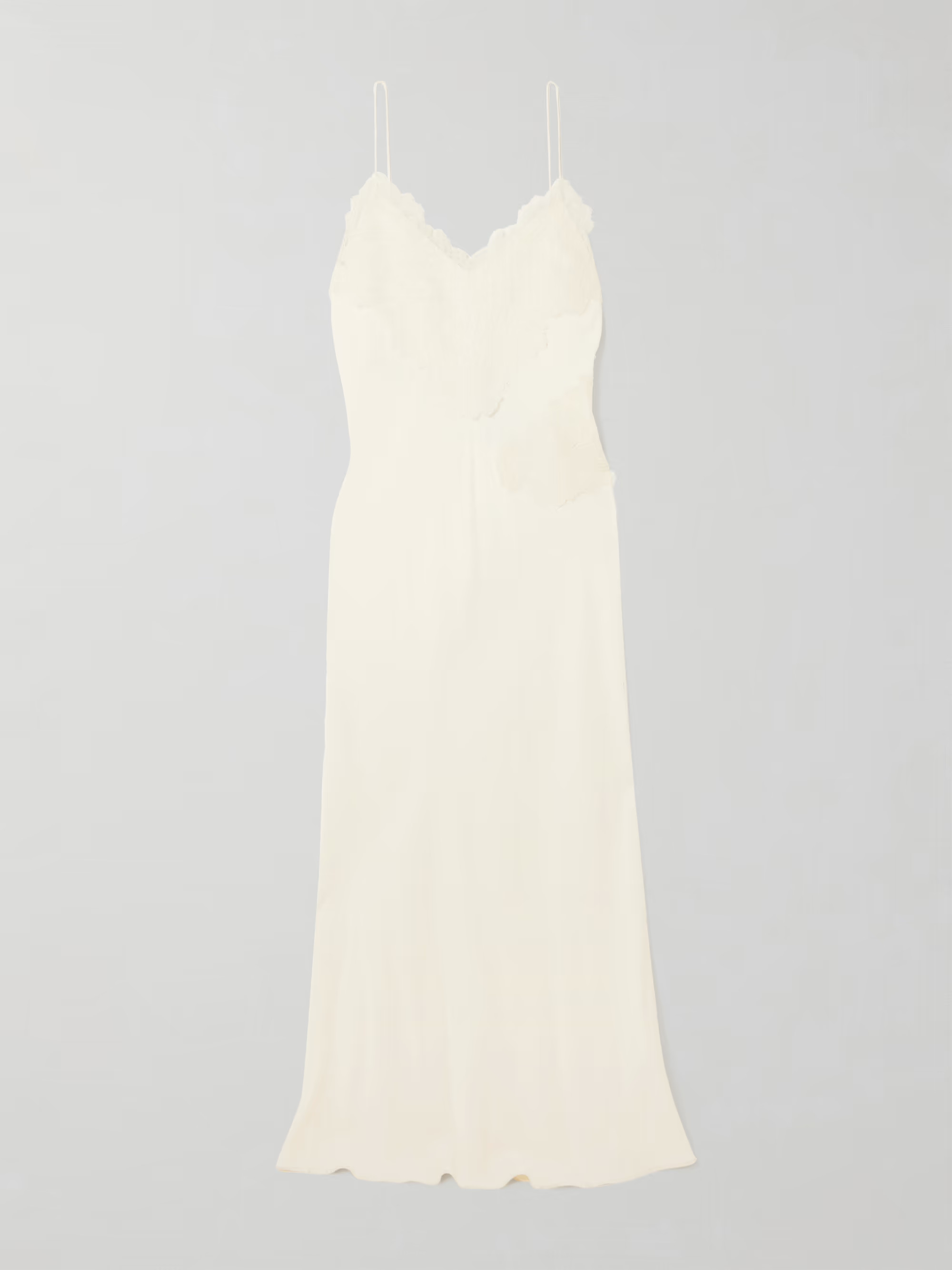 Lace-trimmed satin maxi dress | NET-A-PORTER (US)