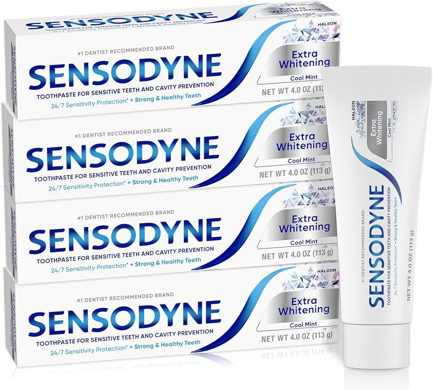 Sensodyne Extra Whitening Sensitive Teeth and Cavity Prevention Whitening Toothpaste, Amazon Excl... | Amazon (US)