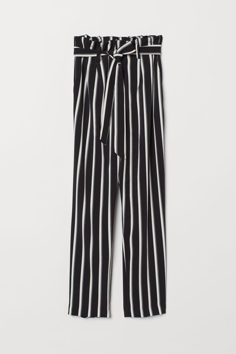 H & M - Paper-bag Pants - Black | H&M (US + CA)