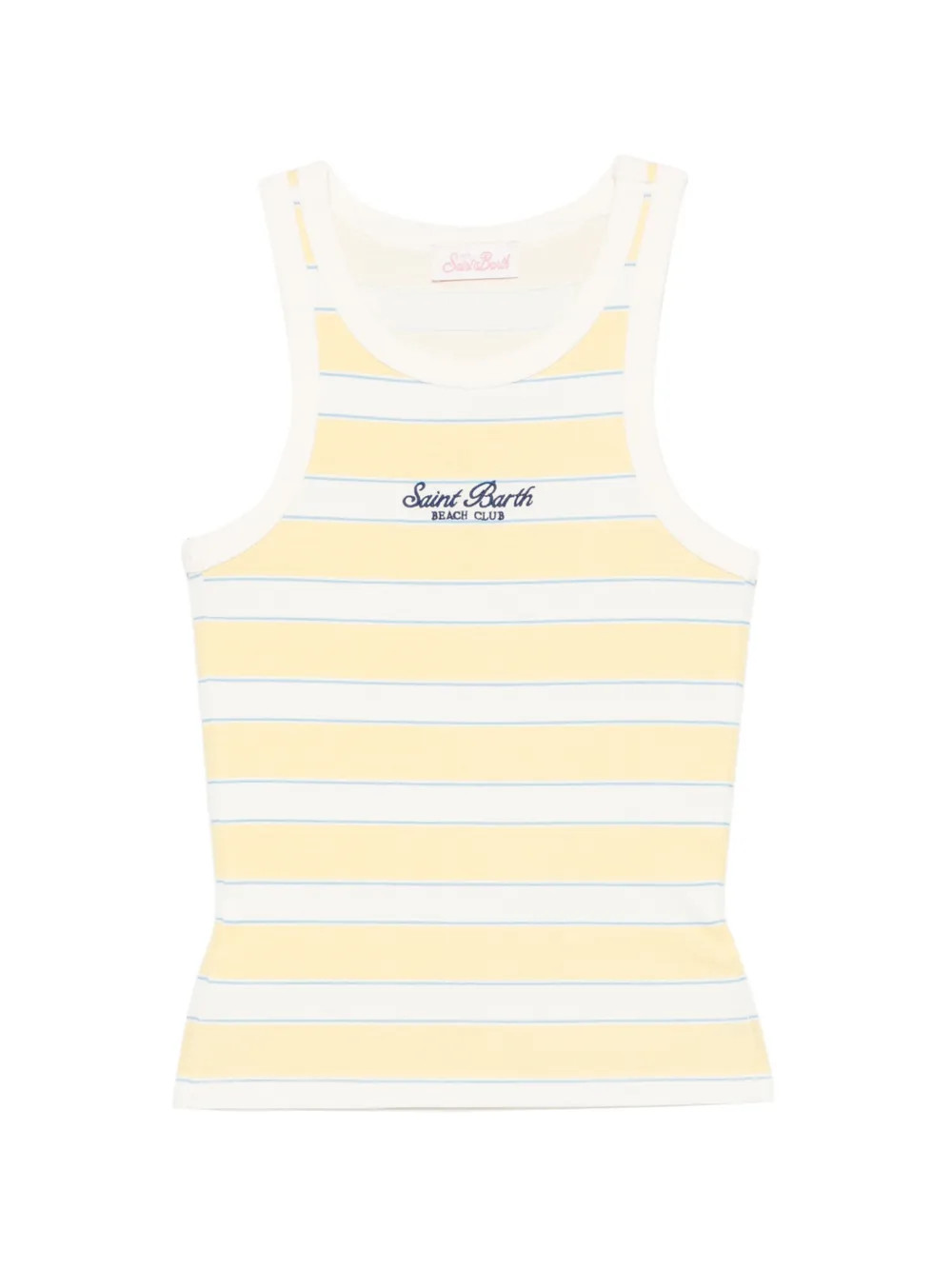 MC2 Saint Barth Ada Striped logo-detail Tank Top | Yellow | FARFETCH IE | Farfetch Global