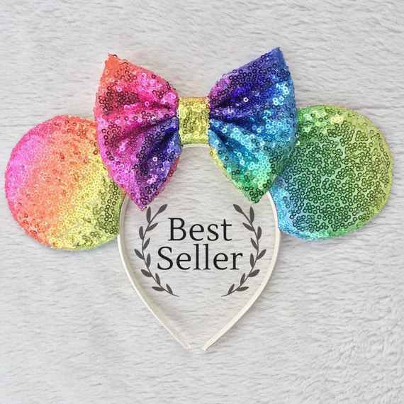 Ombre Pastel Rainbow Mickey Ears, Pastel Rainbow Ears, Rainbow Minnie Ears, Pastel Rainbow Disney... | Etsy (US)