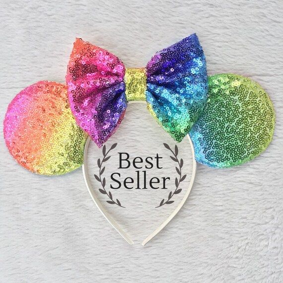 Ombre Pastel Rainbow Mickey Ears, Pastel Rainbow Ears, Rainbow Minnie Ears, Pastel Rainbow Disney... | Etsy (US)