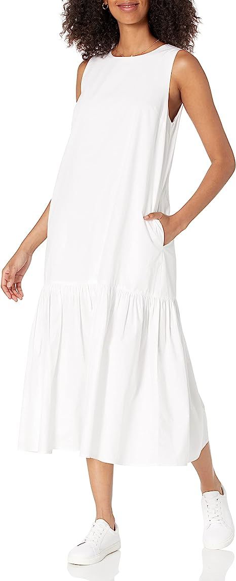 The Drop Women's Ilana Loose Sleeveless Wide-Hem Poplin Maxi Dress | Amazon (US)