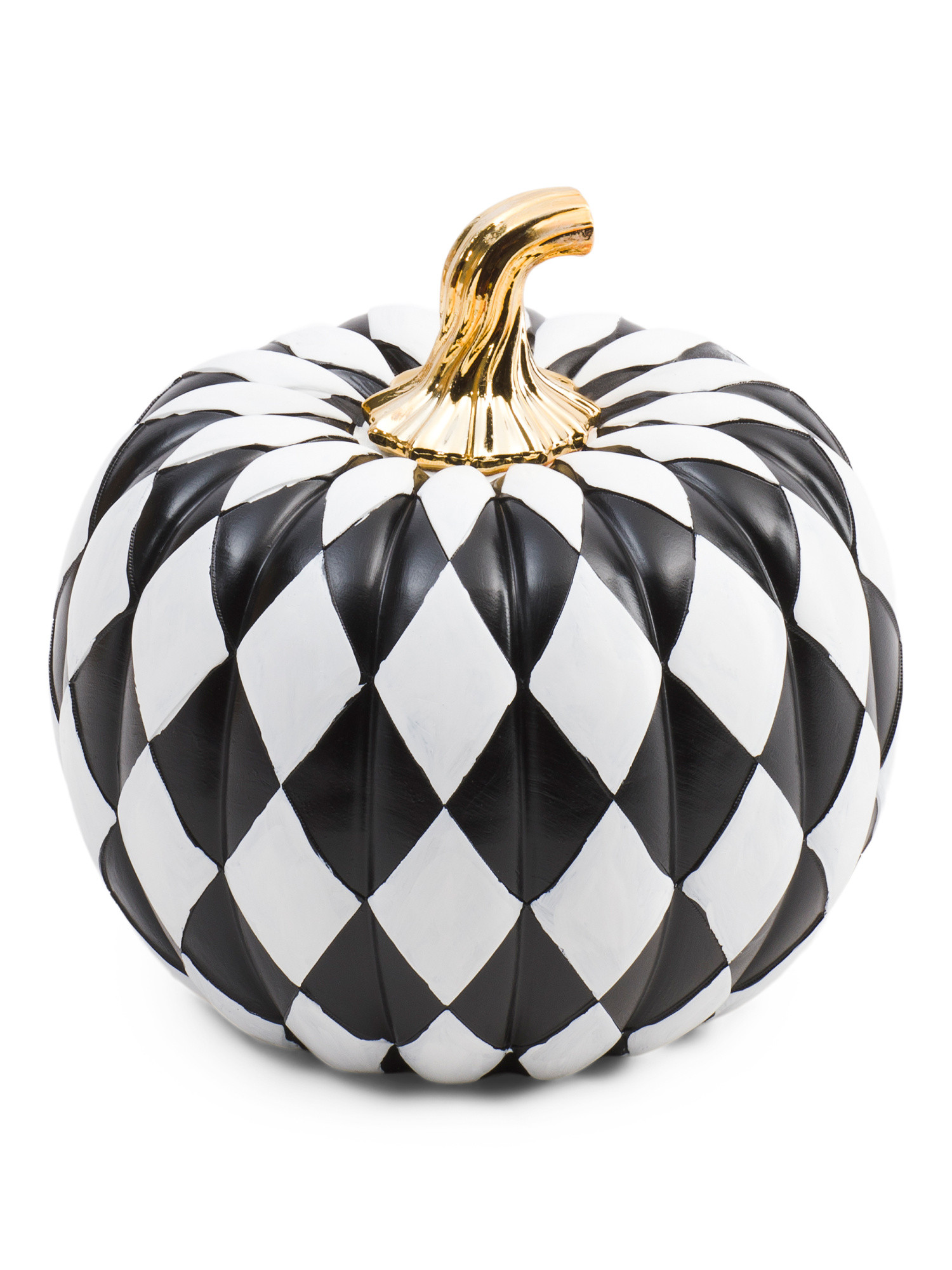 Checkered Pumpkin Decor | TJ Maxx