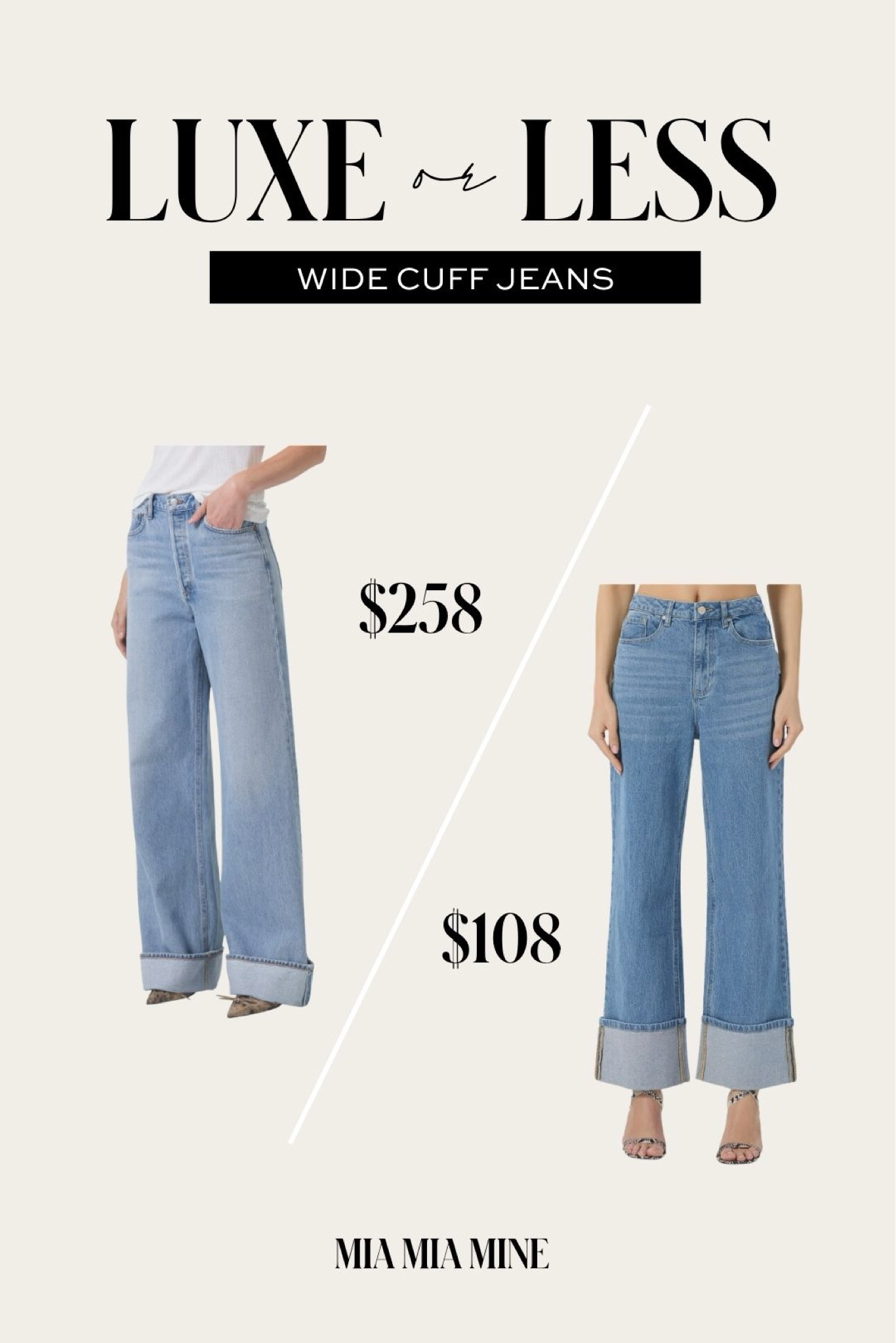 Save or splurge wide cuff jeans
Agolde dame jeans
Afrm wide leg jeans

#LTKSeasonal #LTKfindsunder100 #LTKstyletip