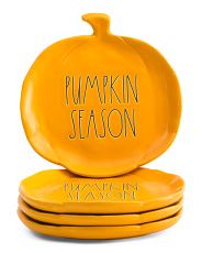 4pk Pumpkin Season Figural Plates | TJ Maxx