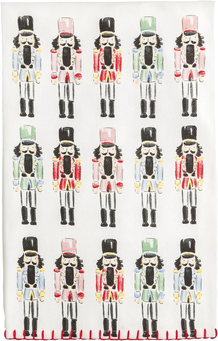 Mud Pie Nutcrackers Decorative Bar Towel, Decorative Kitchen & Hostess Gift Towel, Seasonal Kitchen Decor | Amazon (US)