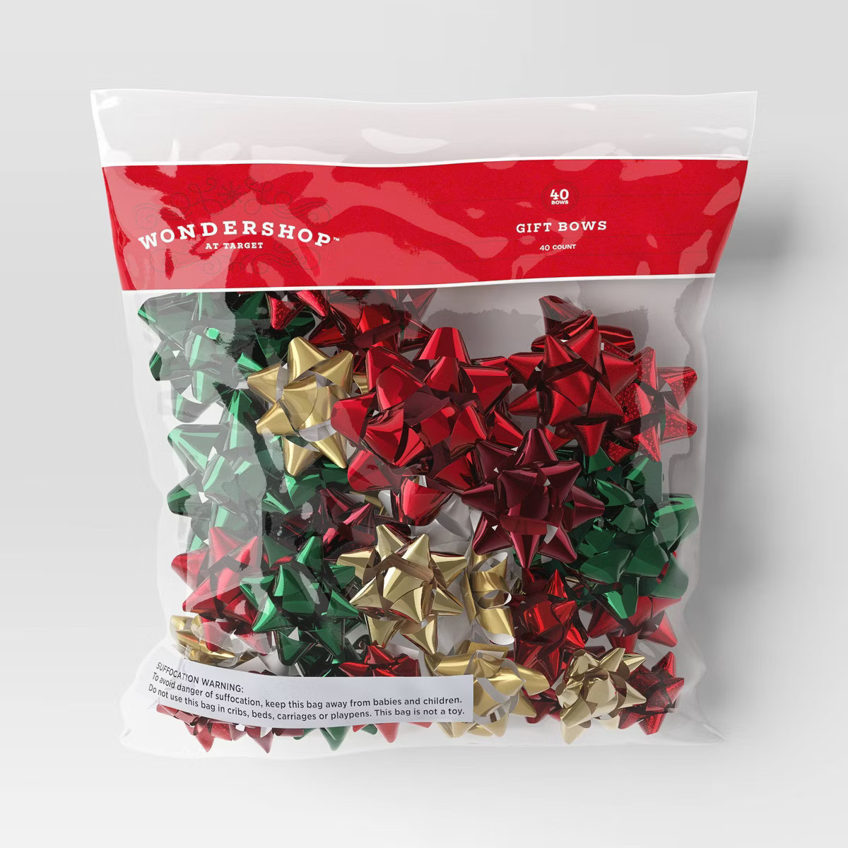 40ct Christmas Bow Bag Traditional - Wondershop™ | Target