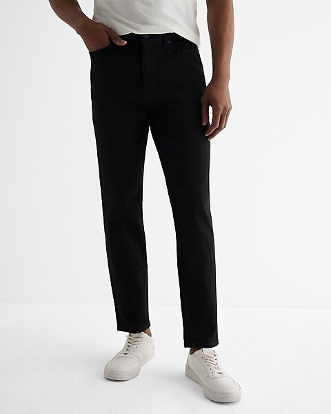 Athletic Tapered Skinny Black Hyper Stretch Jeans | Express