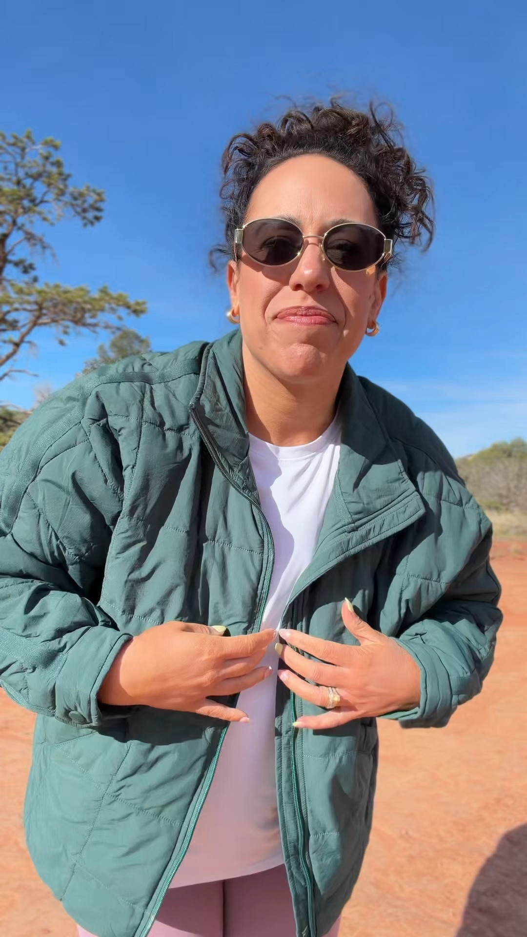 OOTD with cute Amazon activewear paired with my favorite packable jacket from Free People size xl 

#LTKActive #LTKMidsize #LTKootd