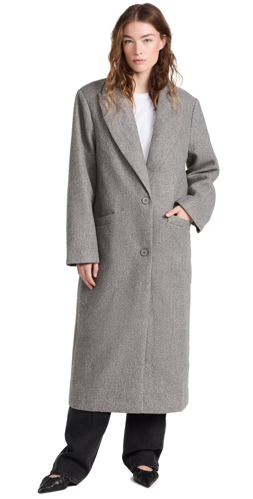Lioness Olsen Coat Slate XL | Shopbop