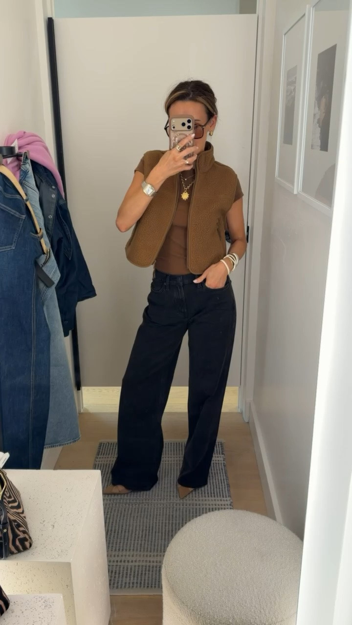 Got the new Vuori jeans in black as well and loving this wash, perfect for fall/winter. Wearing a 25

#LTKOver40 #LTKSeasonal