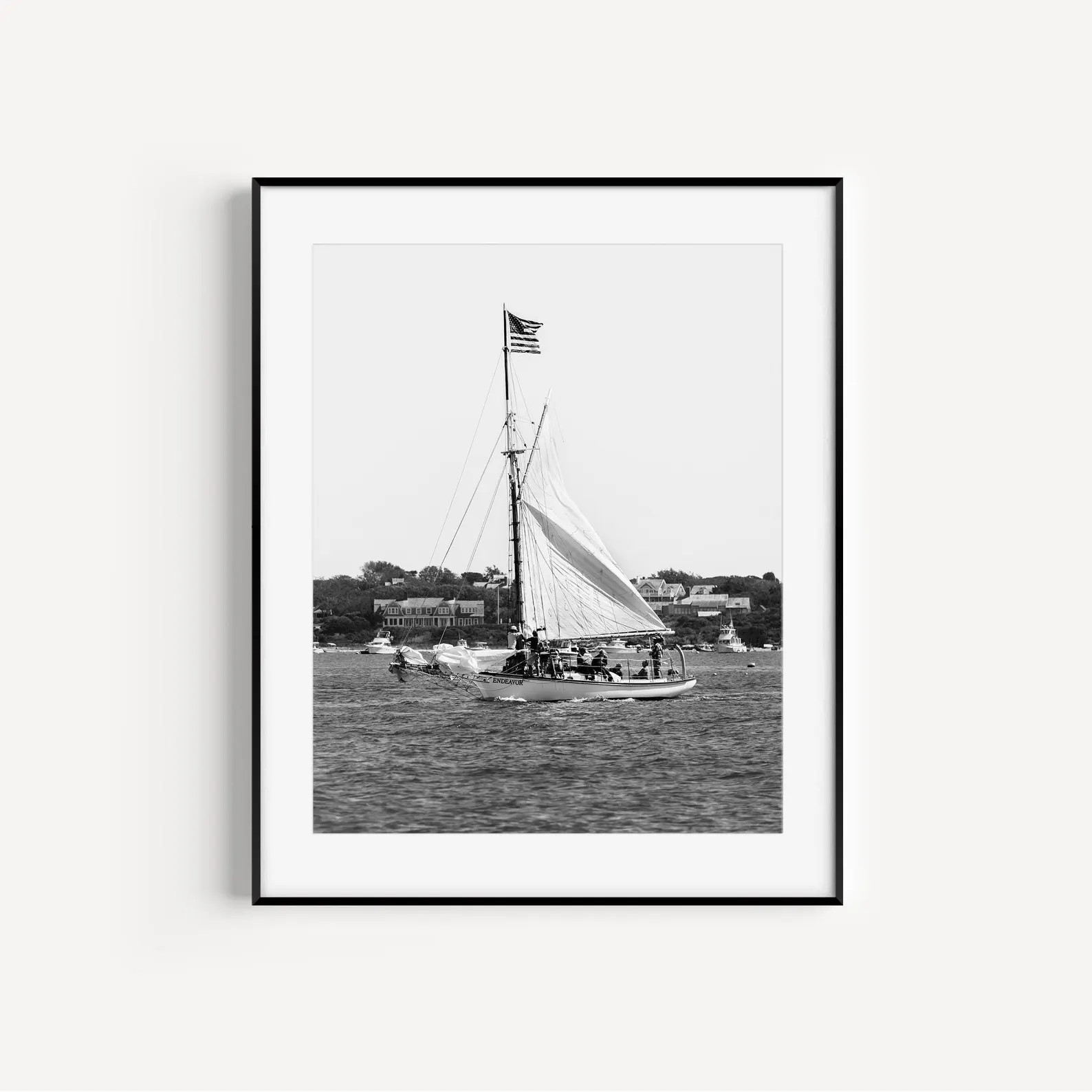 Nantucket Print, Black and White Sailboat, Cape Cod Photography, Coastal New England Decor, Nauti... | Etsy (Global)