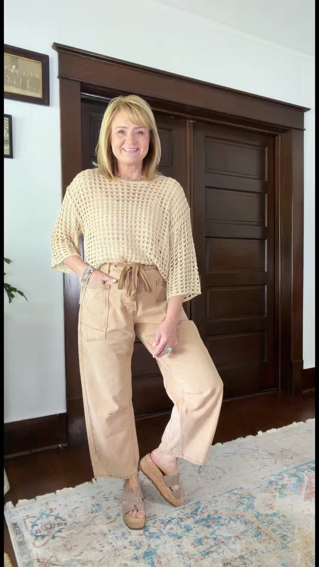 Wearing my true size in everything.  Top is roomy.  I’ll take these pants in every color  

#LTKOver40 #LTKootd