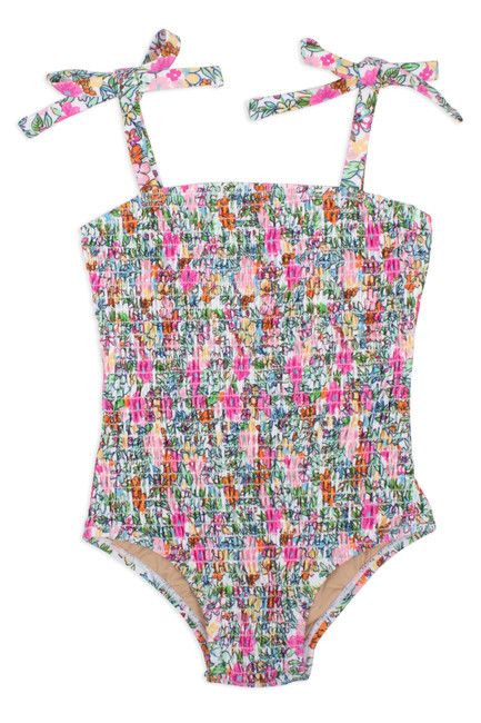 Smocked One Piece Suit- Ditsy Floral | Shade Critters