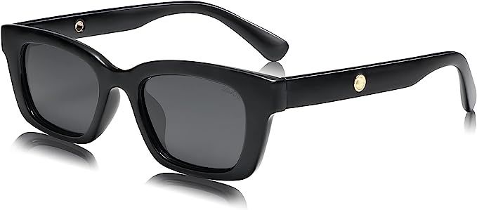 SOJOS Fashion Rectangular Retro Chunky Sunglasses for Men and Women Shades SJ2134 | Amazon (US)