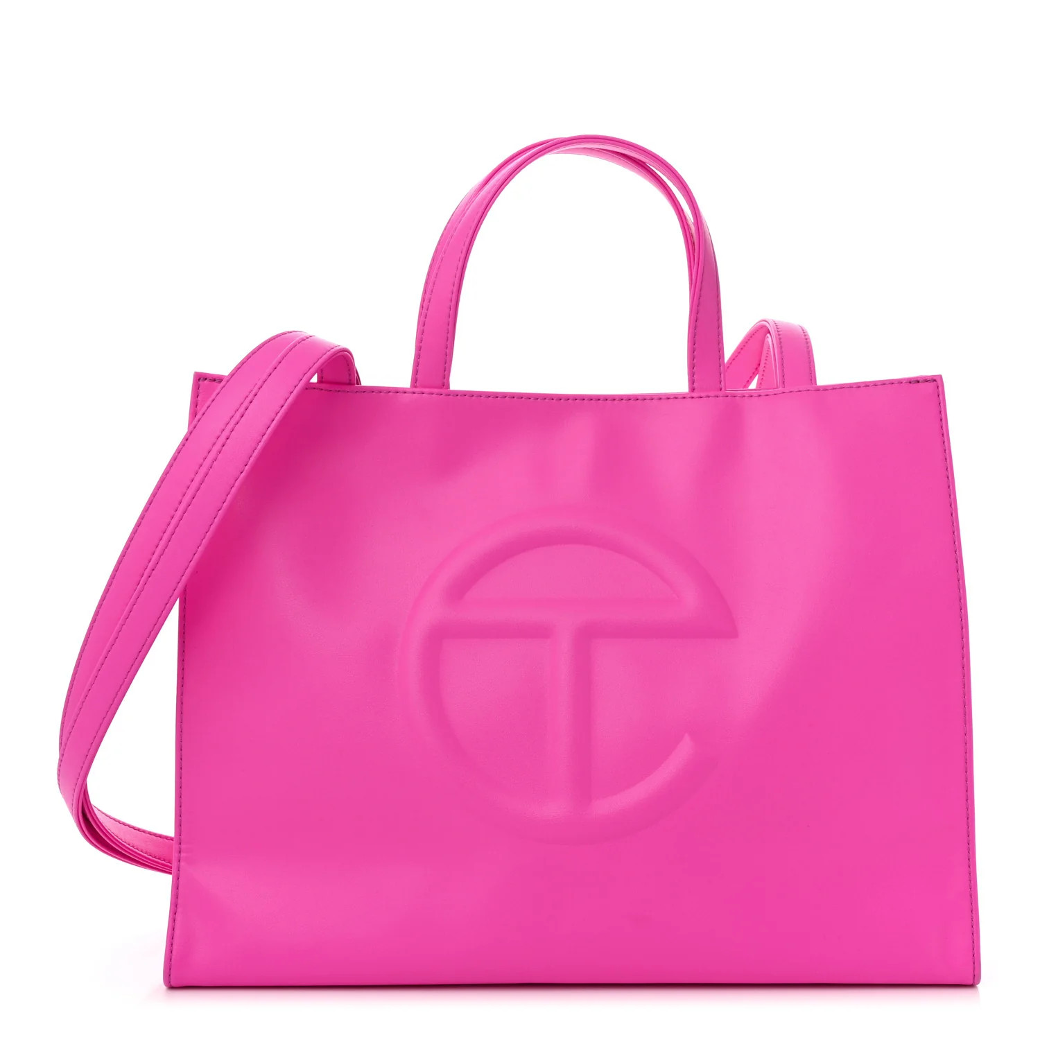 Vegan Leather Medium Shopping Bag Azalea | FASHIONPHILE (US)