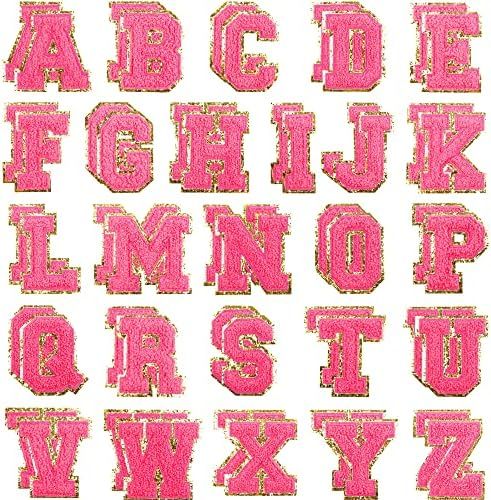 52 Pack Letter A-Z Iron On Repair Patches Applique Patches Sewing Clothing Badges with Glitters B... | Amazon (US)