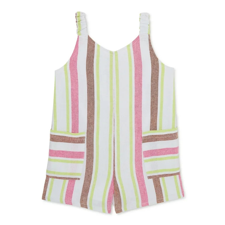 Wonder Nation Baby and Toddler Girls Sleeveless Romper, Sizes 12M-5T | Walmart (US)