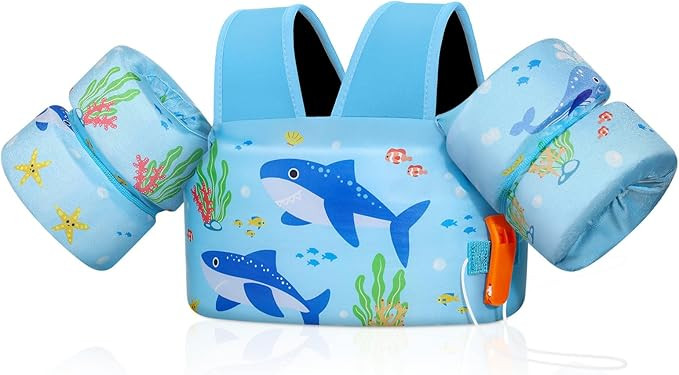 MoKo Toddler Swim Vest for Kids, Swim Arm Floaties 22-66 lbs Boys and Girls Cartoon Swimming Wate... | Amazon (US)