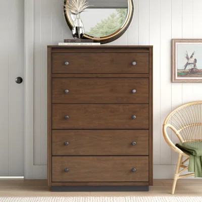 Shawn 5 Drawer 35.98" W Chest | Wayfair North America