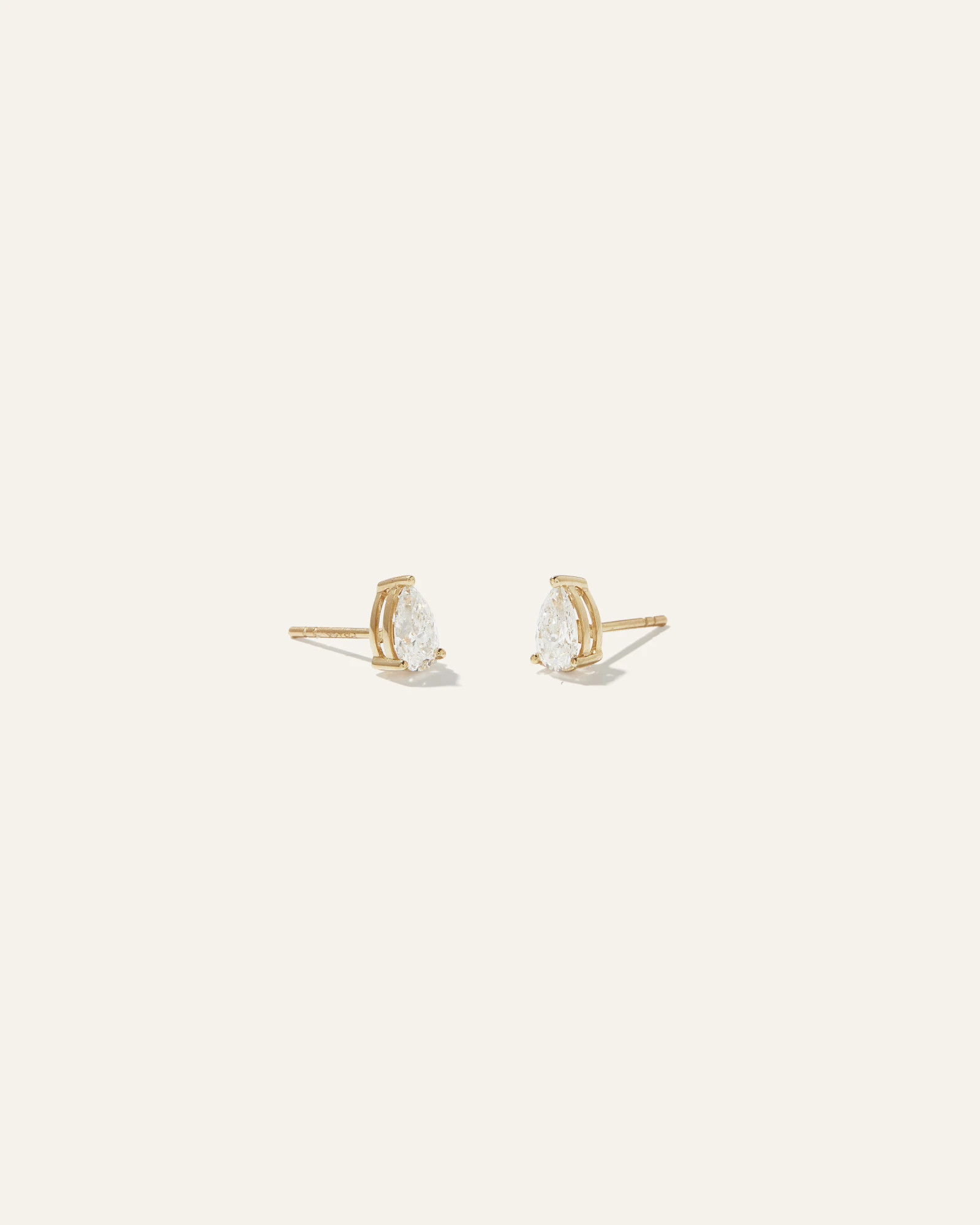 14k Gold Lab Grown Diamond Pear Solitaire Studs | Quince