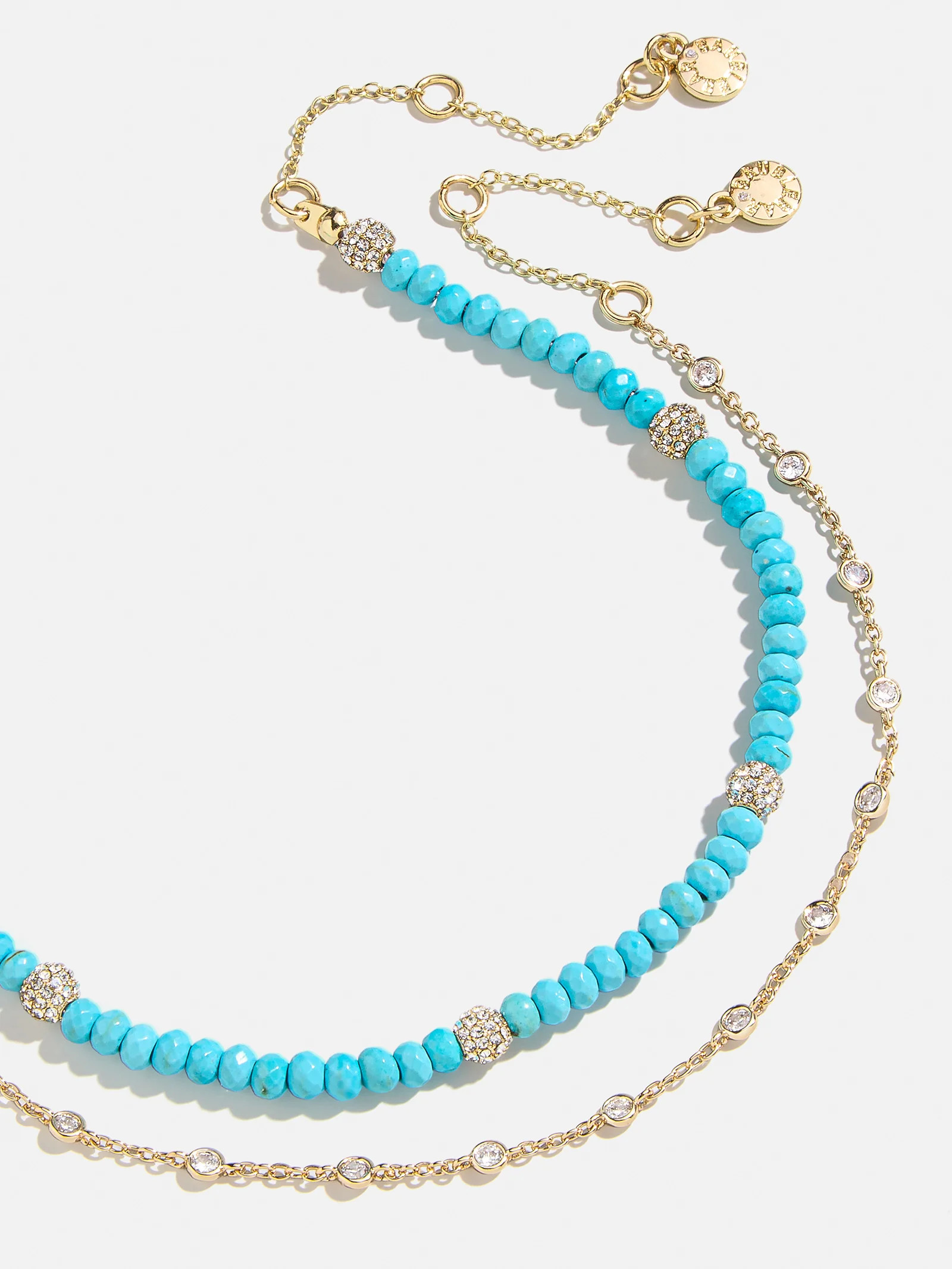 Irina Semi-Precious Anklet Set - Gold/Turquoise | BaubleBar