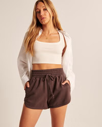 Women's Dolphin-Hem Fleece Shorts | Women's Bottoms | Abercrombie.com | Abercrombie & Fitch (US)