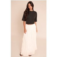 Cream Crinkle Chiffon Maxi Skirt | PrettyLittleThing US