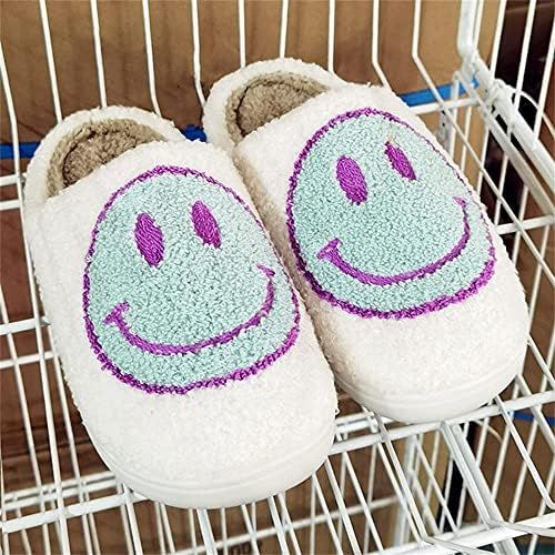 The HOT Women's Men's Smiley Face Plush Fluffy Slippers Memory Foam - Home Comfy Light Cute Cartoon  | Amazon (CA)