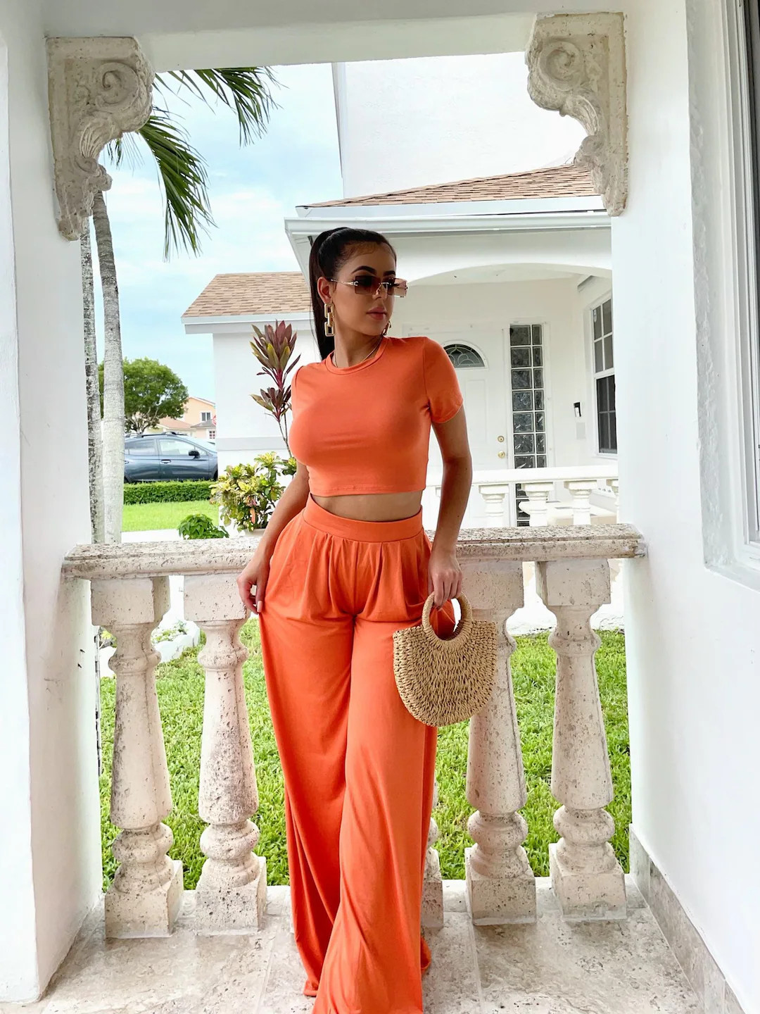 Orange Pant Set - Etsy | Etsy (Global)