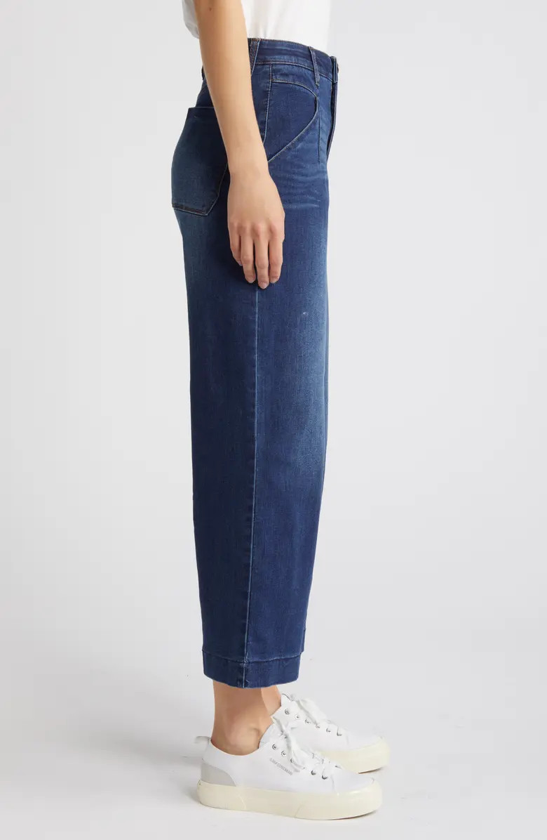 'Ab'Solution Skyrise V-Pocket Ankle Wide Leg Jeans | Nordstrom