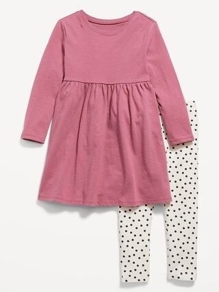 2-Pack Tiered Dress and Leggings for Toddler Girls | Old Navy (US)