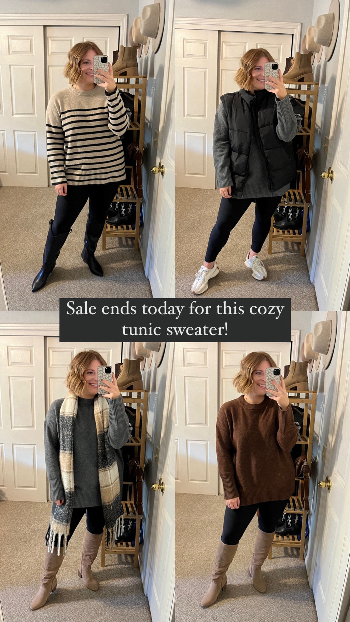 Tunic sweater// on sale today for $21
Wearing L

#LTKmidsize #LTKfindsunder50 #LTKsalealert