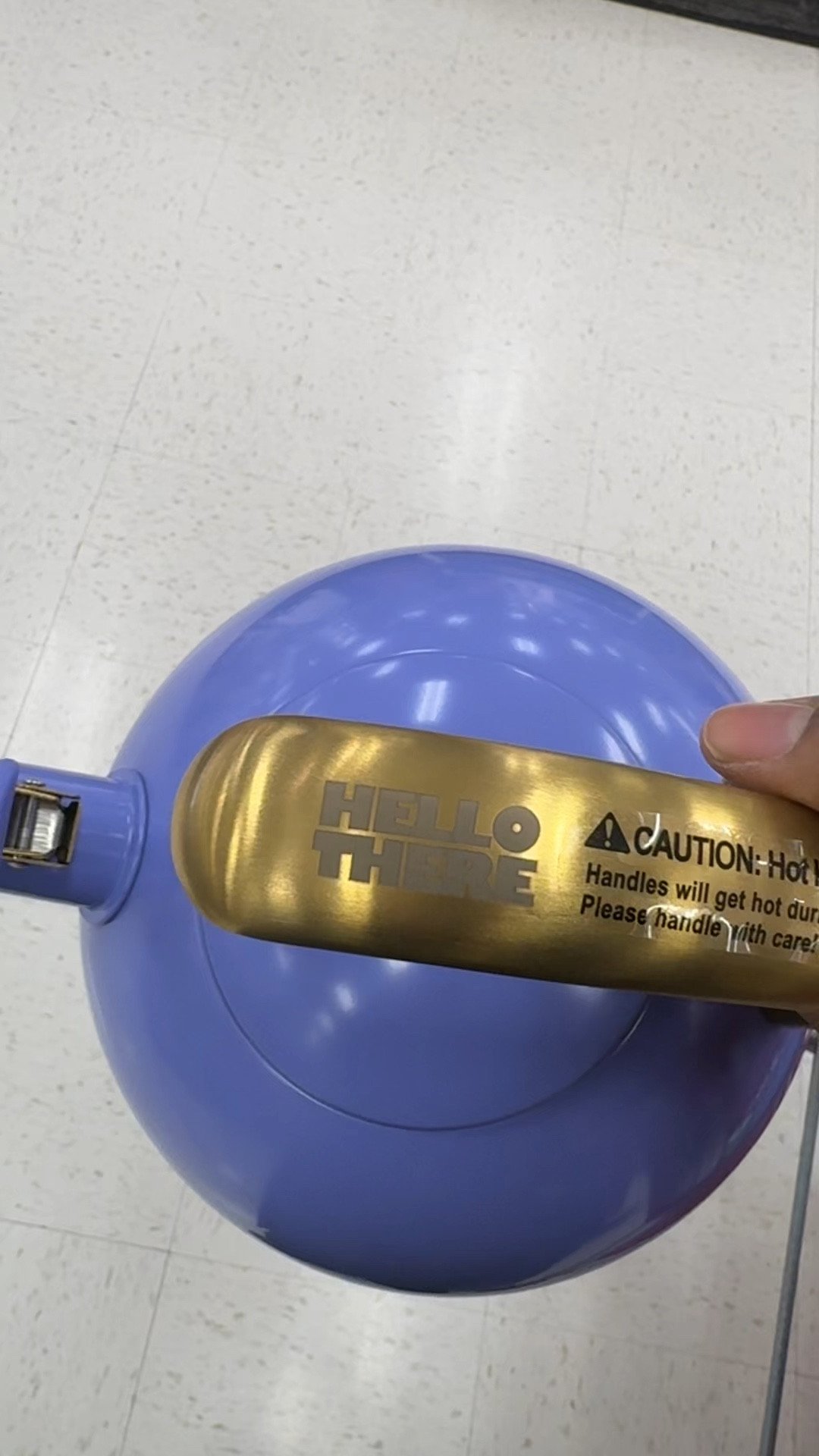 Beautiful  "Hello there” Stove Top Tea Kettle  by Tabitha Brown 