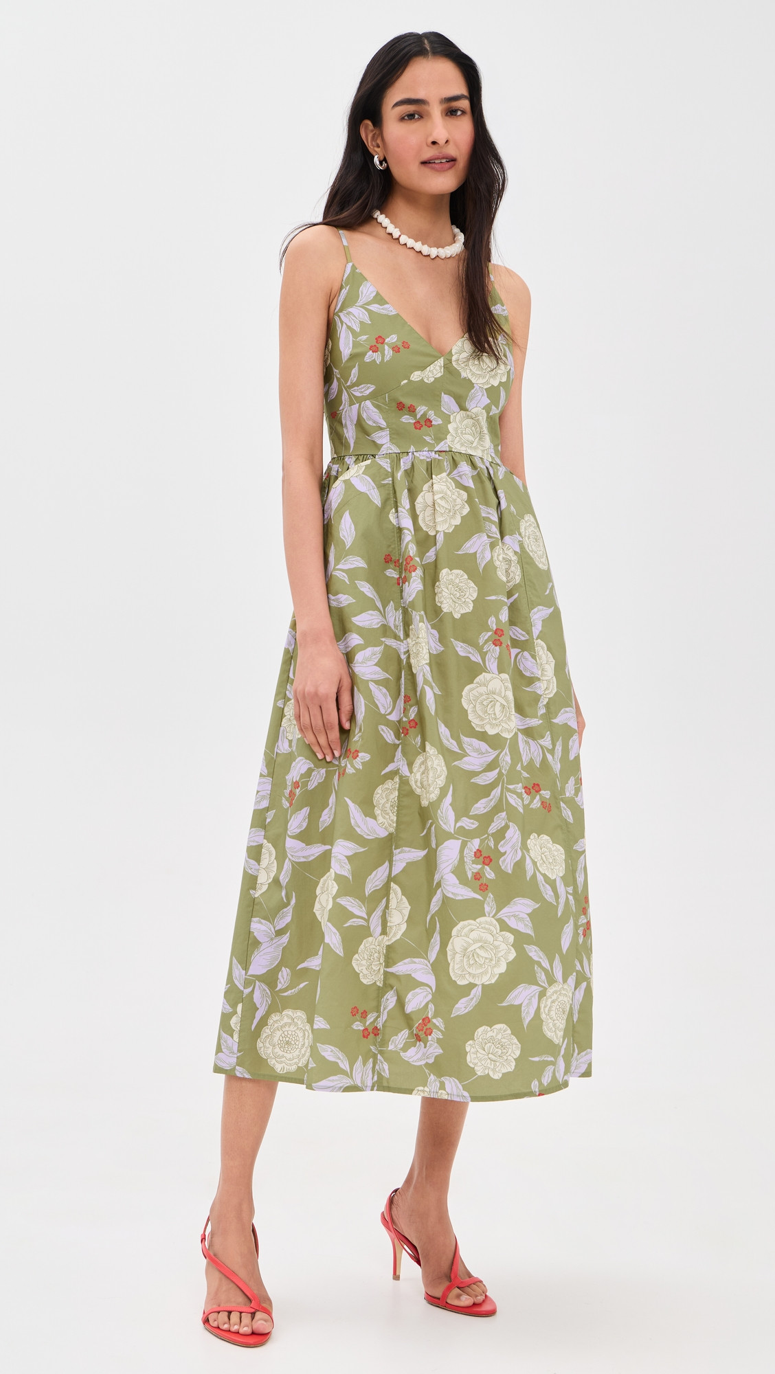 Tanya Taylor Vivien Dress Artichoke/Lilac Multi 00 | Shopbop