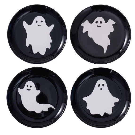 Way to Celebrate Halloween 4pk Ceramic Ghost Appetizer Plates | Walmart (US)