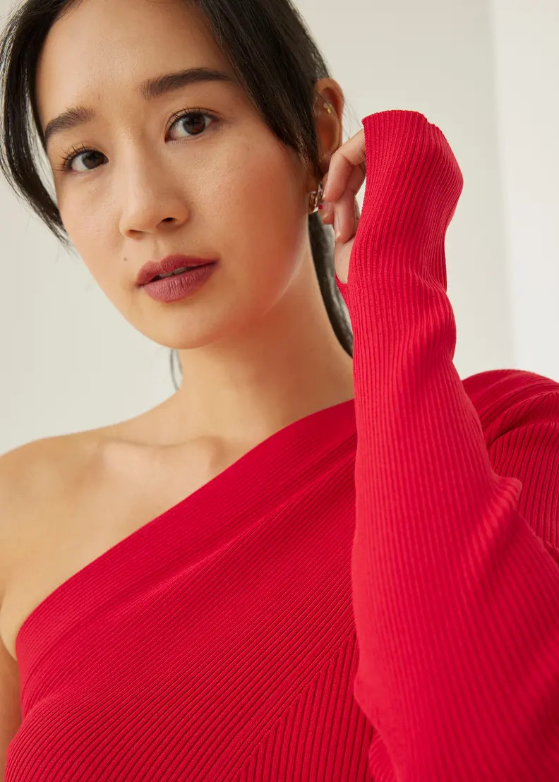 Isbeth Asymmetric Knit Toga Top | Love, Bonito USA