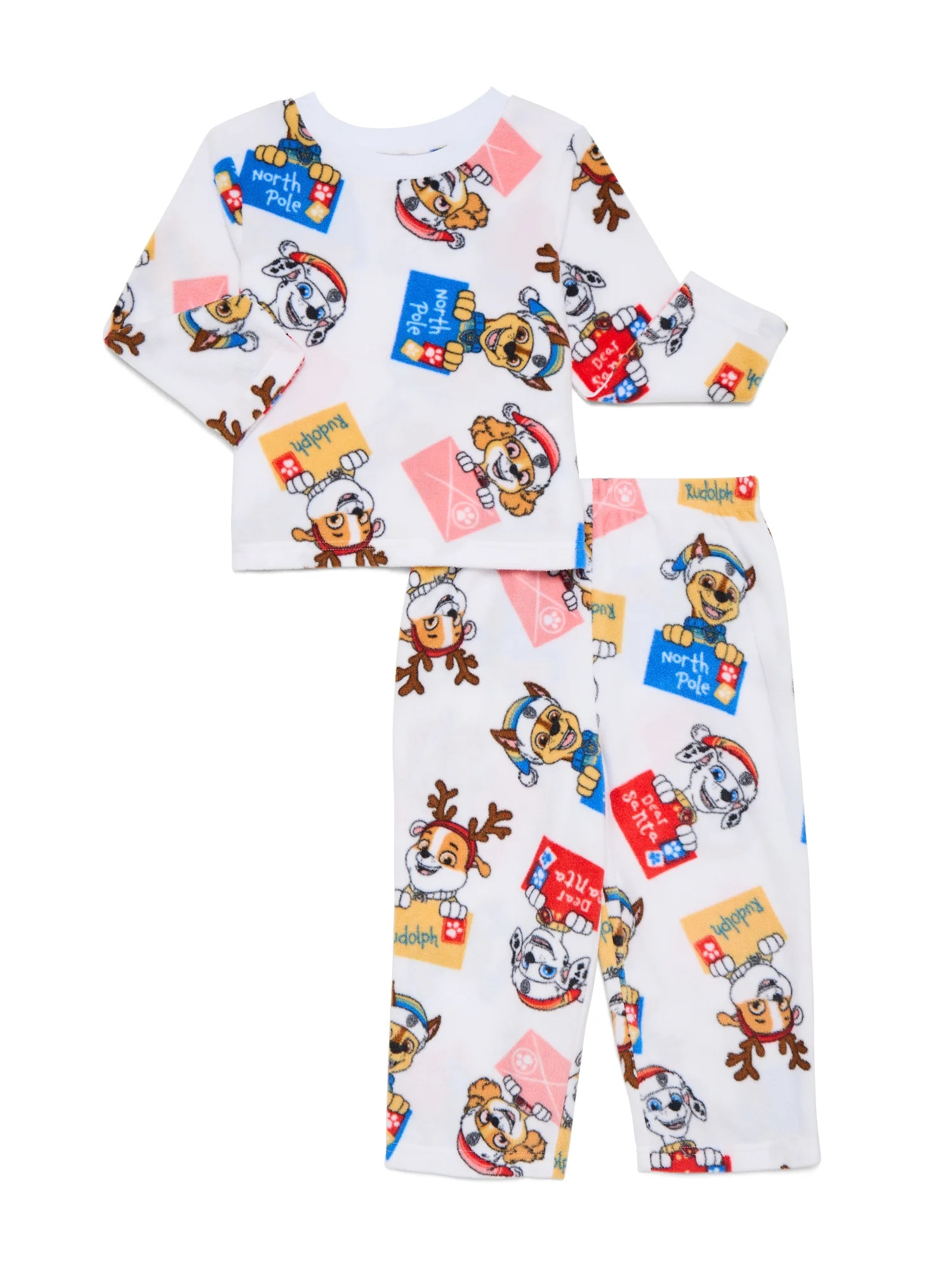Character Toddler Long Sleeve Microfleece, 2-Piece Pajama Set, Sizes 12M- 5T | Walmart (US)