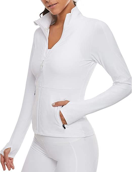 VUTRU Women's Workout Yoga Jacket Full Zip Running Track Jacket | Amazon (US)