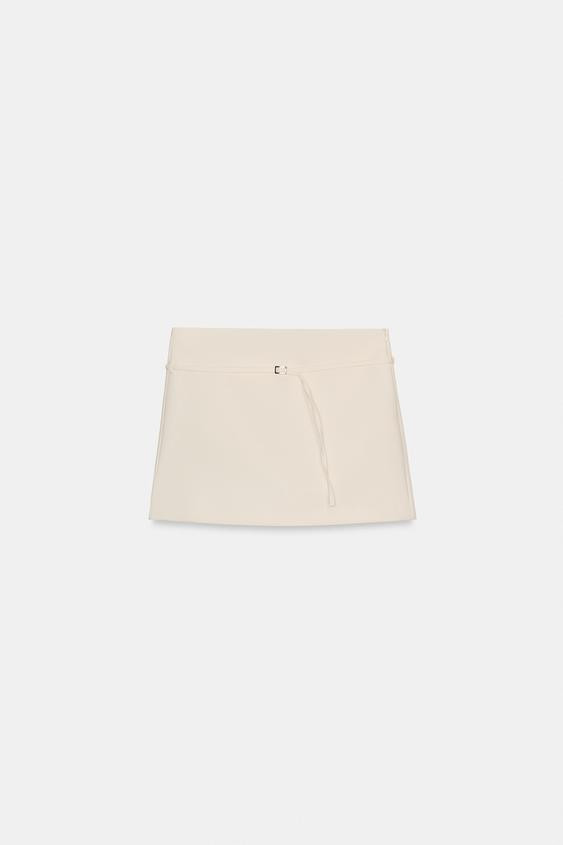 Zara - Belted Skort - Black - Xs - Woman | Zara US